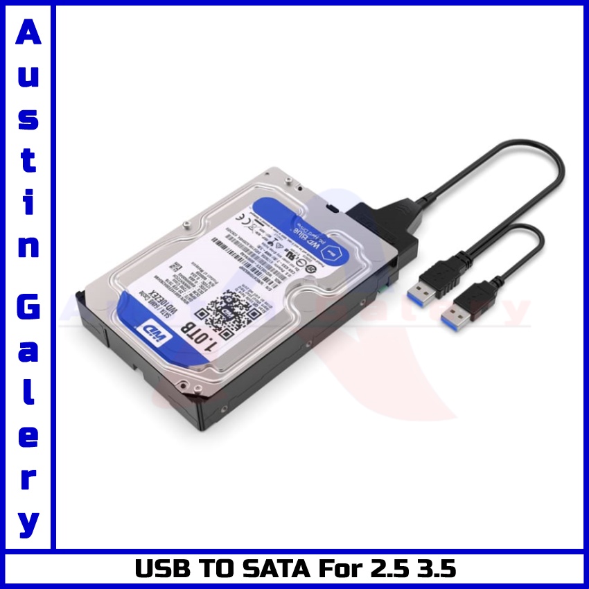 USB 3.0 TO SATA Adapter Hard Disk Drive SSD HDD Untuk PC Laptop Komputer