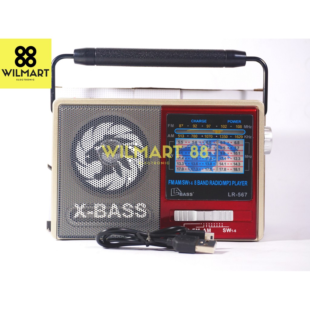 [✅COD] Portable Radio - LaBass LR-567 [Senter |USB/TF Player| Baterai Isi Ulang | Kualitas Terbaik]