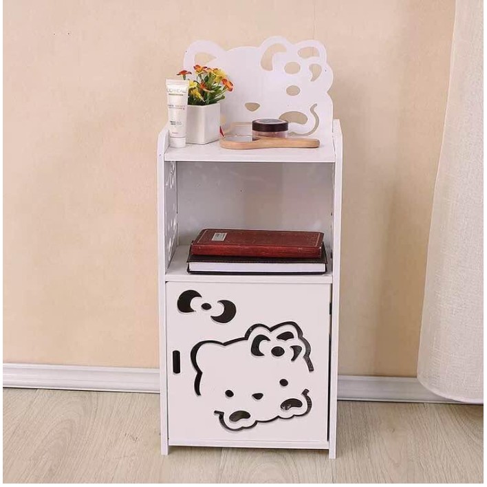 MEJA ngopi kotak, Bulat meja Hello kitty Vintage Rak Coffee Table Meja Majalah shabby