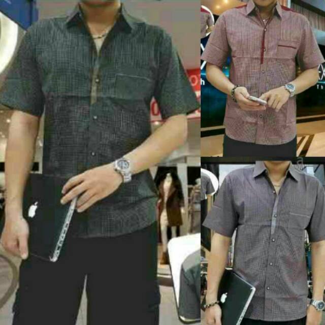 Kemeja pria kotak kecil