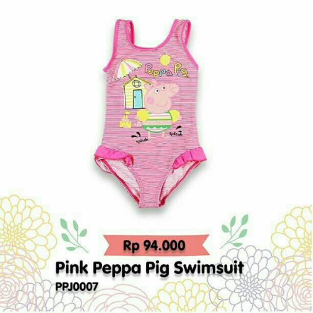 Baju Renang Anak Pink Peppa Pig Swimsuit