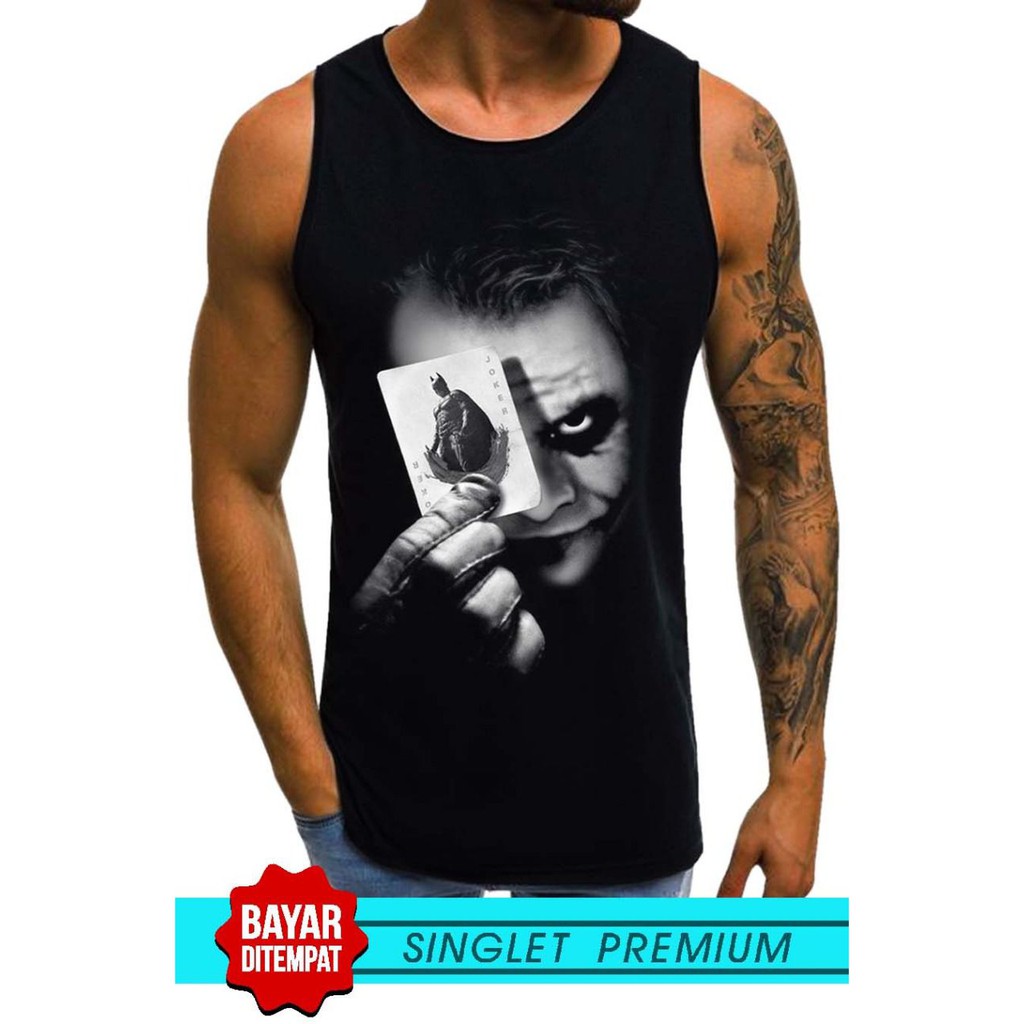 SINGLET LEKBONG PRIA (KARTU JOKER) / SINGLET LEKBONG GYM /LEKBONG / SINGLET/KAOS DALAM PRIA/KUTANG