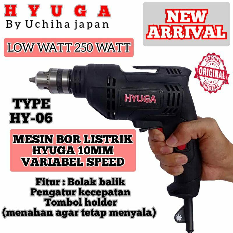 bor listrik 10mm. type HY- 06. merck HYUGA by UCHIHA