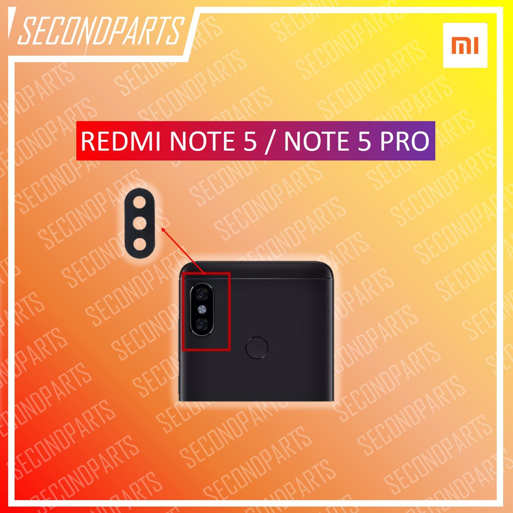 KACA LENSA KAMERA BELAKANG XIAOMI REDMI NOTE 5 / 5 PRO ORIGINAL