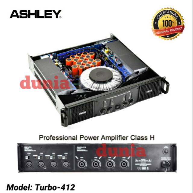 Power Ashley Turbo 412 Amplifier 4 Channel Original