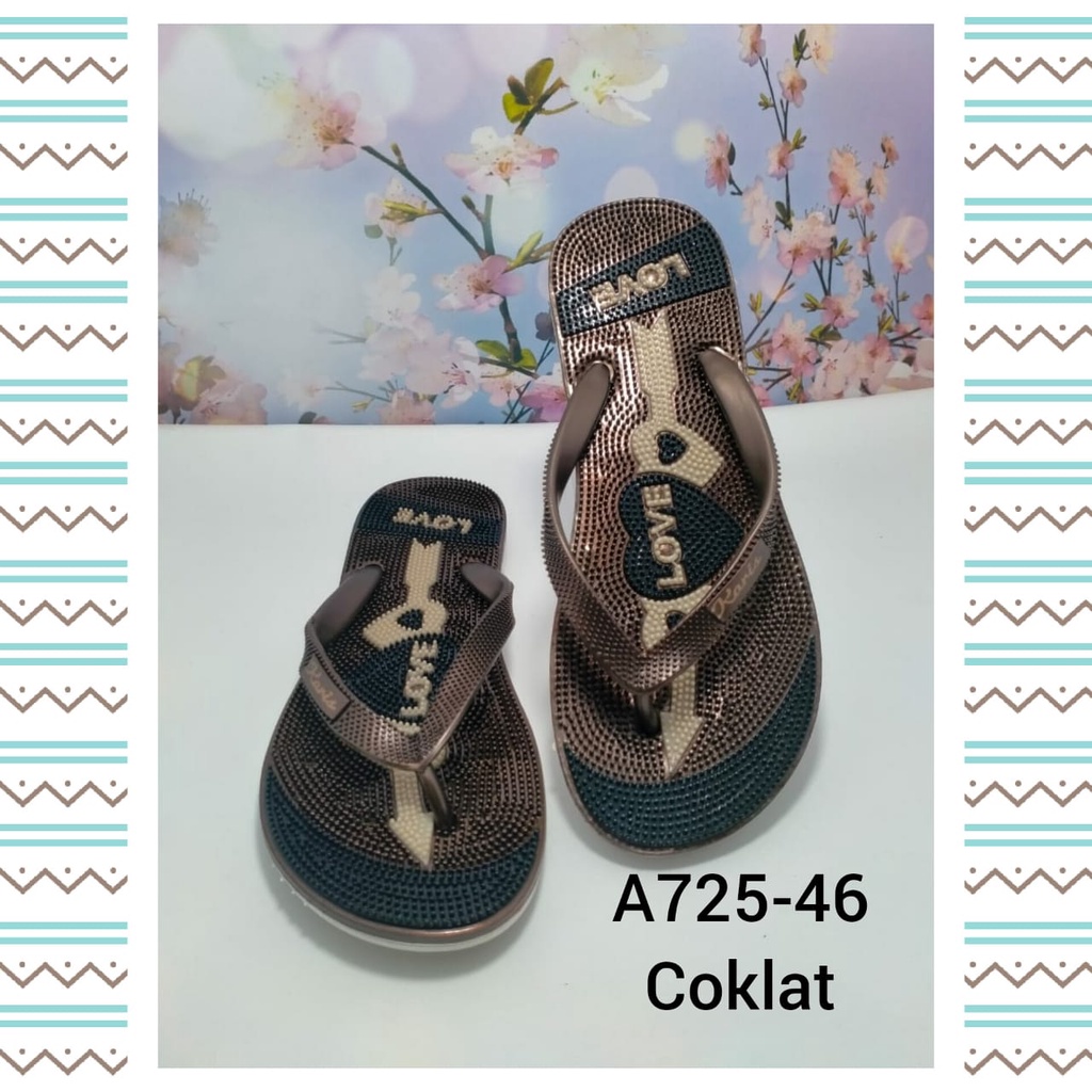 sandal import model flat wanita kasual nyaman dan modis A725-46 UK 37-41