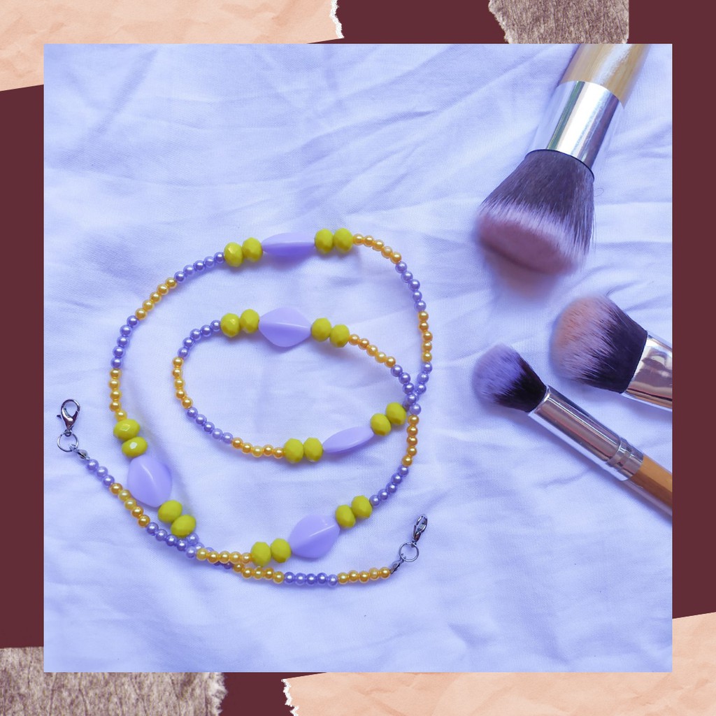 Strap Mask Manik Gemoy / Strap Masker Kalung Manik-Manik / Strap Masker Korea