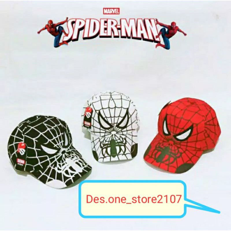 topi anak spiderman baseball topi spiderman