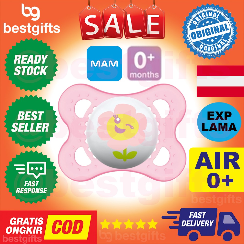 MAM PACIFIER PCF AIR 0+ MONTHS EMPENG PUTING SUSU IBU DOT ANAK BAYI CEWE PEREMPUAN 0 BULAN GIRL 2