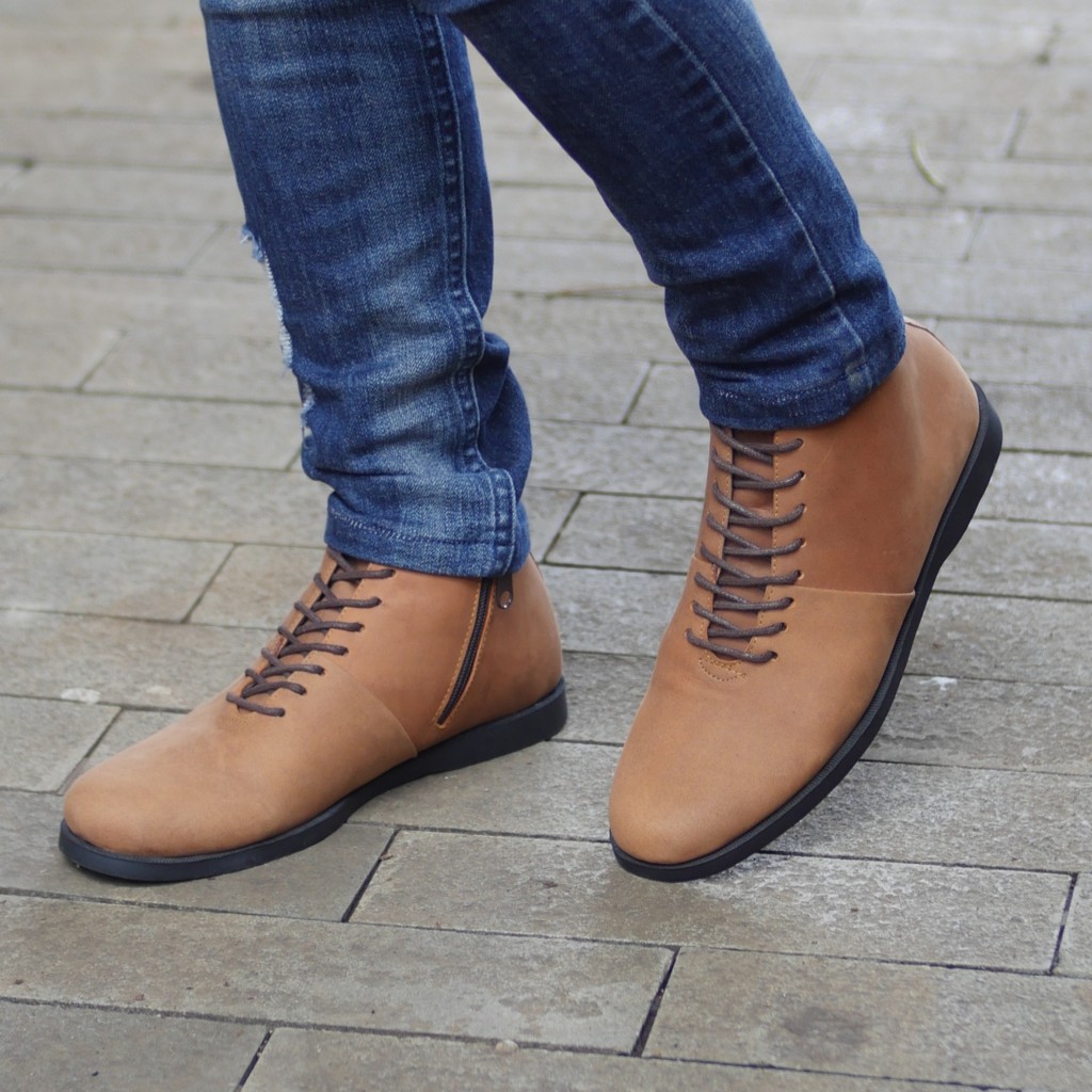 SVERKER CAMEL |FORIND x Greata| Sepatu Vintage Klasik High Klasik Pria/Men Boots Original Footwear