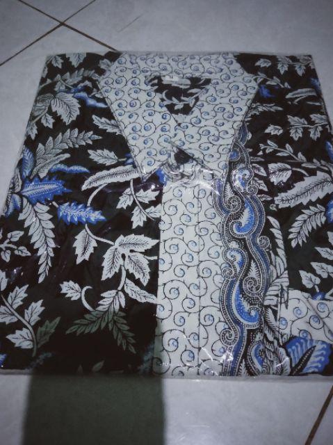 Kemeja Batik Lengan Pendek Blarak Biru