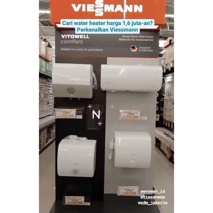 Viesmann Water Heater Pemanas Air Vitowell Comfort C1 R15 15 L