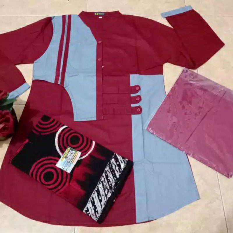 Blouse model kancing 3. Atasan santri. Baju santriwati. Setelan santriwati