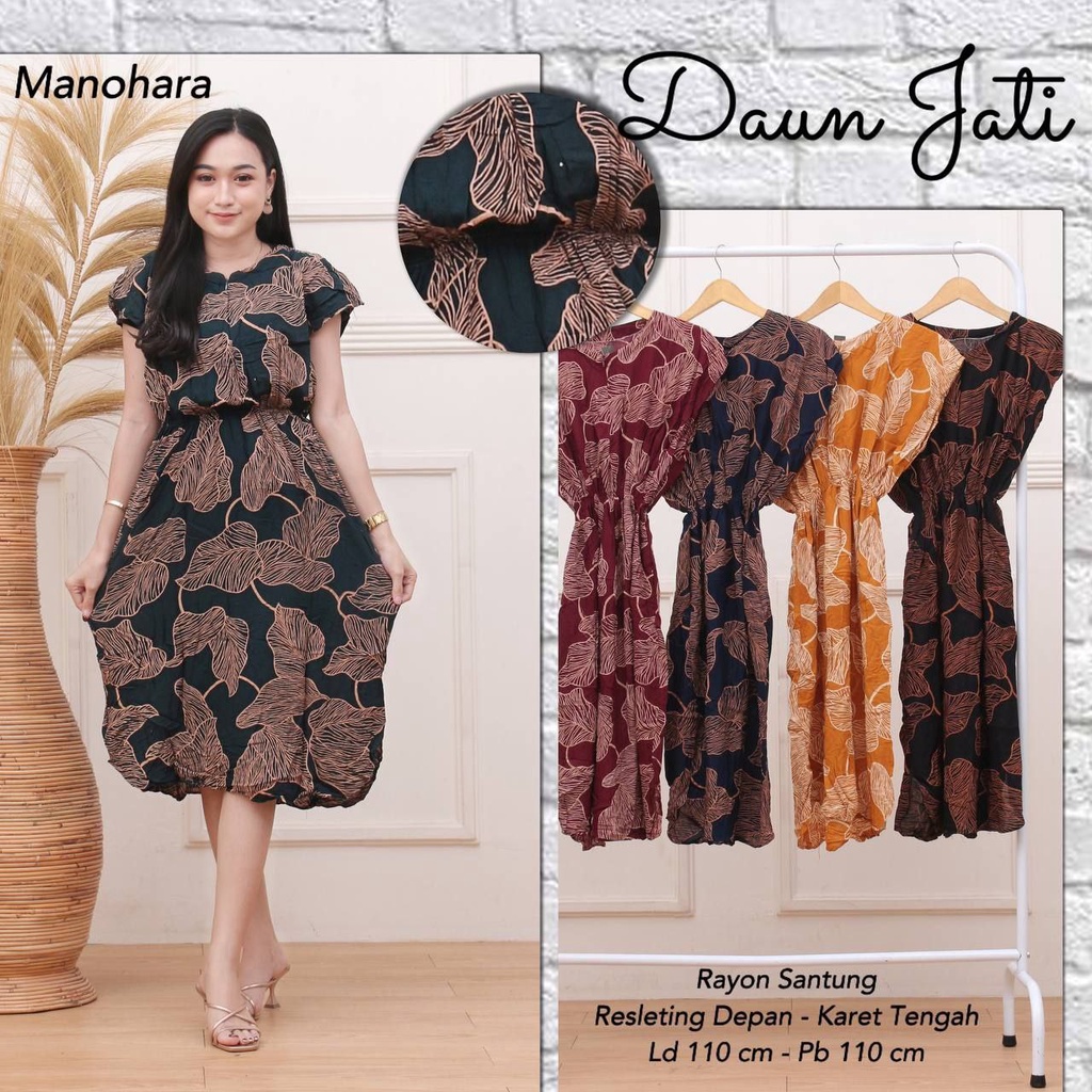 Daster Bali Manohara Resleting Depan Busui Warna Random