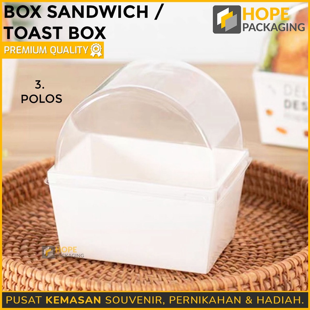 [ 3 PCS ] Box Sandwich / Toast Box / box kue / Kotak kue / cookies box / box roti