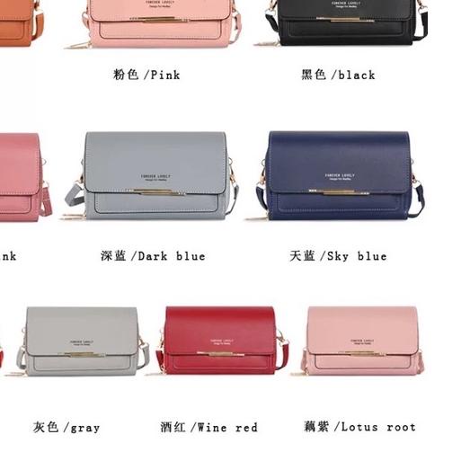 TI 3099 - TAS SELEMPANG HP BISA JADI DOMPET FOREVER LOVELY TAS WANITA IMPORT BATAM - H