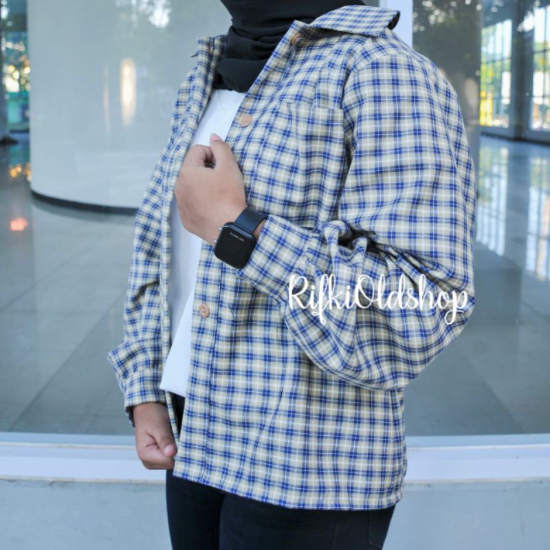 Kemeja Flanel Lengan Panjang Pria Wanita Kuwalitas Premium Unisex Viral Terbaru Terlaris Distro Casual Thrift Exklusif Termurah