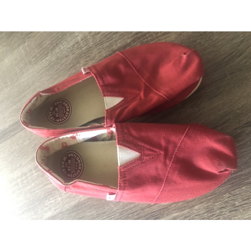 wakai sepatu wanita preloved second sandal bekas wakai original merah size 38