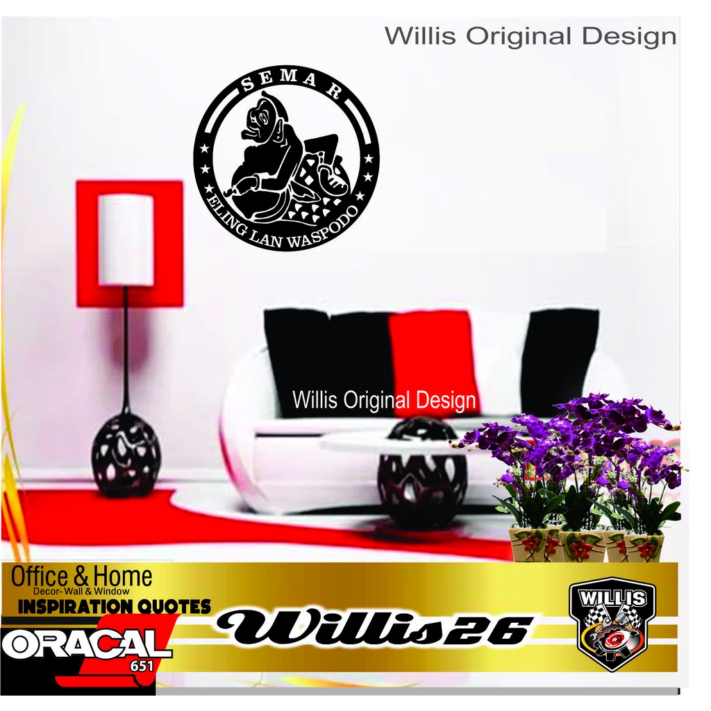 Promo Wall Sticker Stiker Cutting Wayang semar dinding rumah kantor WLS09