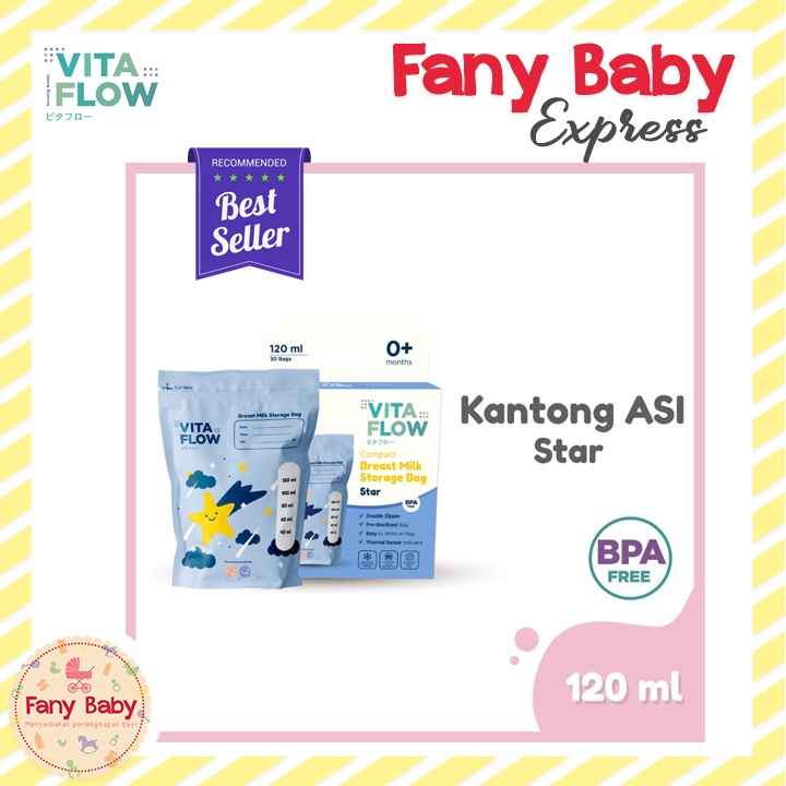 VITAFLOW BREAST MILK STORAGE BAG / SKY SERIES - 30 BAGS X 120 ML