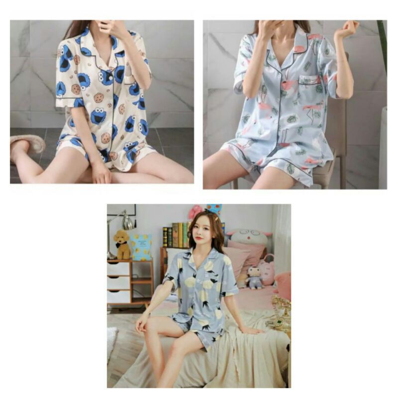 Hotpants Kancing Import/Baju Tidur Pendek Import
