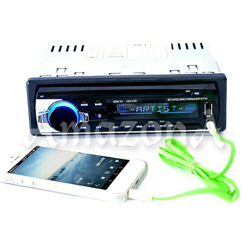 Single Din Car Audio Taffware JSD-520 Multifungsi Bluetooth USB MP3 FM Radio Phone Call