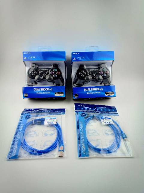 STIK PS3 OP - STIK PS3 ORI PABRIK 2 PCS 2 USB NYK - JOYSTICK PS PLUS KABEL