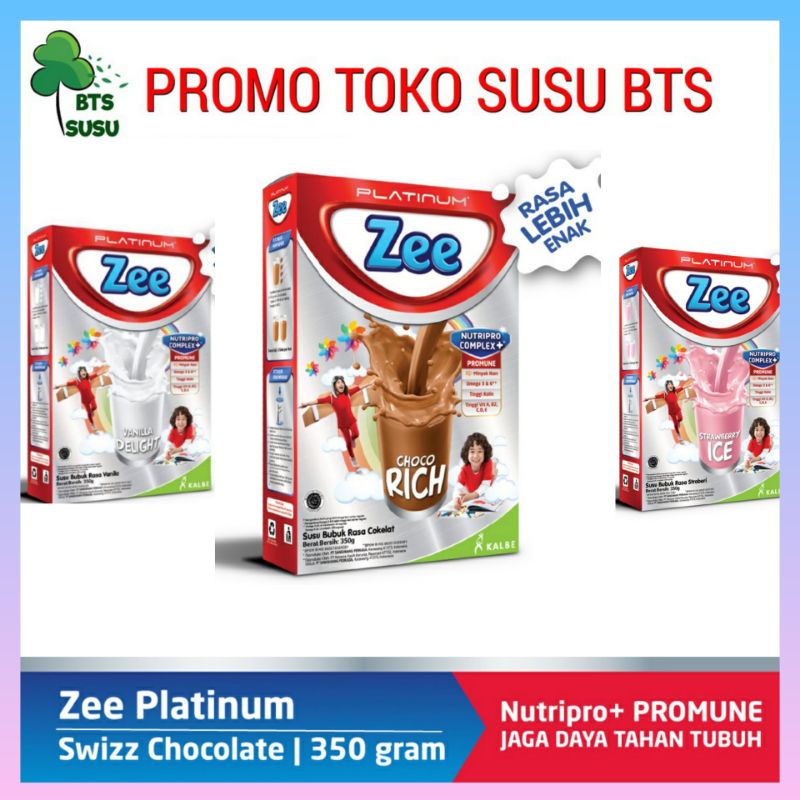 ZEE PLATINUM VANILA COKLAT STRAWBERRY 350GR