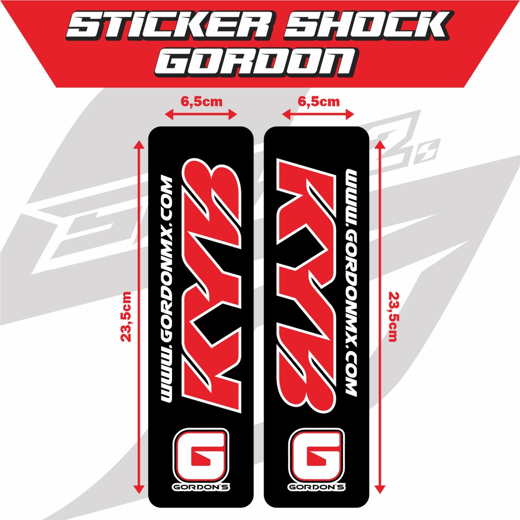 Sticker Shock Depan Gordon Suspension Shock Up Side Down Shock Tele Teleskopik Klx Crf