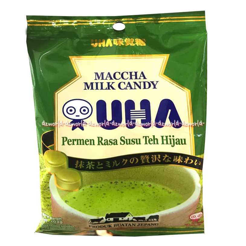 

Uha Macha Milk Candy Permen Rasa Susu Teh Hijau Makanan Manis 103g