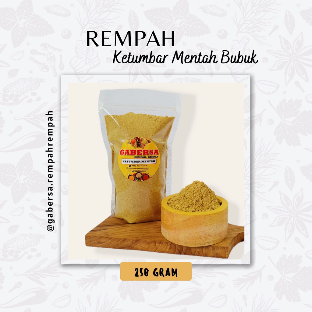 

Ketumbar bubuk / ketumbar mentah bubuk asli tanpa campuran isi 250gram (Gabersa)