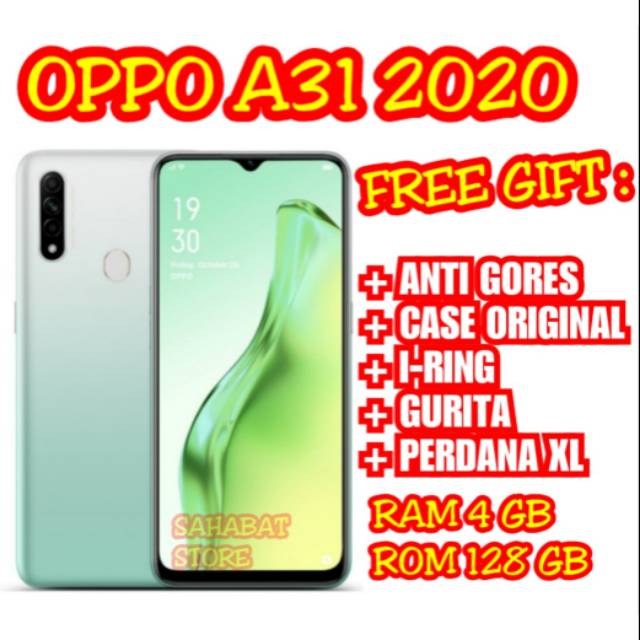 OPPO A31 2020 RAM 4 GB INTERNAL 128 GB - GARANSI RESMI OPPO INDONESIA SETAHUN
