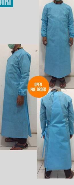 Baju  apd bahan sponbound gr75 dan parasute wp