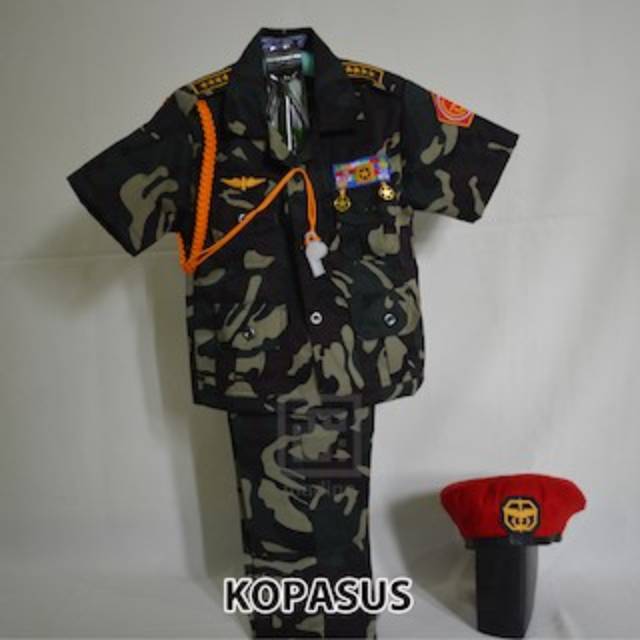 BAJU PROFESI ANAK - SERAGAM PROFESI ANAK - KOSTUM PROFESI - BAJU ANAK TNI KOPASUS