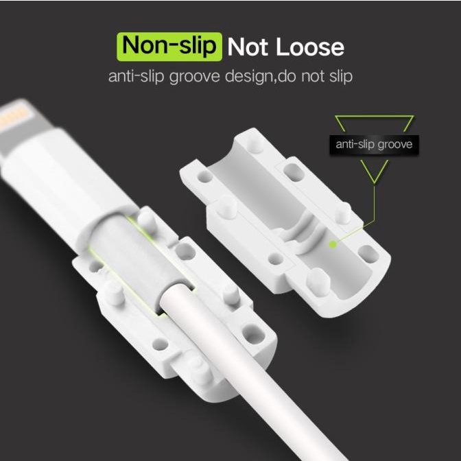 

(BISA COD) UGREEN Cable Cord Holder Protector Pelindung Organizer Kabel Data 6pcs NEW Kode 295