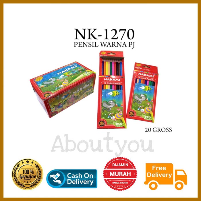 

OPEN SALE MURAH PENSIL WARNA/ PENCIL COLOUR NK1270 SET 12 PANJANG