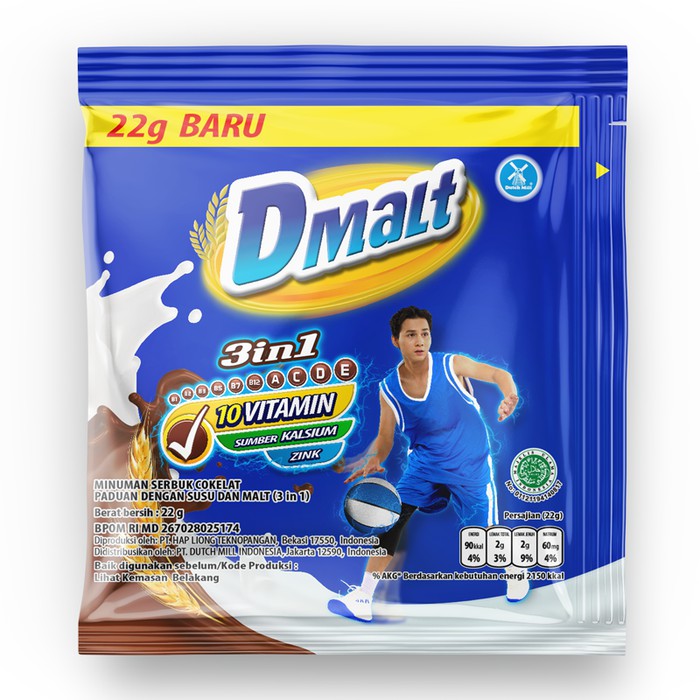 

Dmalt 3in1 / Minuman Serbuk Cokelat dan Malt - 22 gr / Sachet