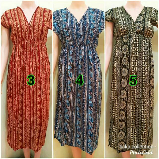 DRES MANOHARA PANJANG MOTIF ETNIK BALI