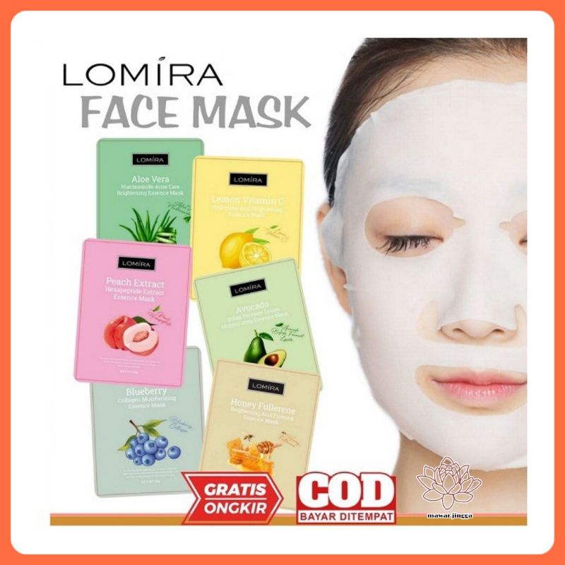 Masker Wajah Lomira Sheet Mask Essence Masker Lembaran