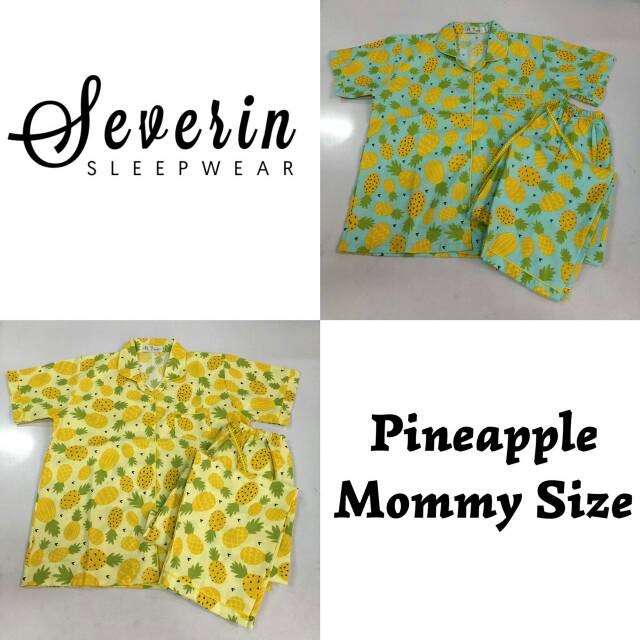 Piyama Katun Mommy Size Lengan Pendek Celana Panjang