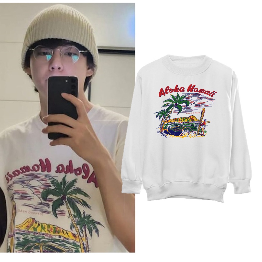 Sweater Basic Bangtan Taehyung Pantai hawai