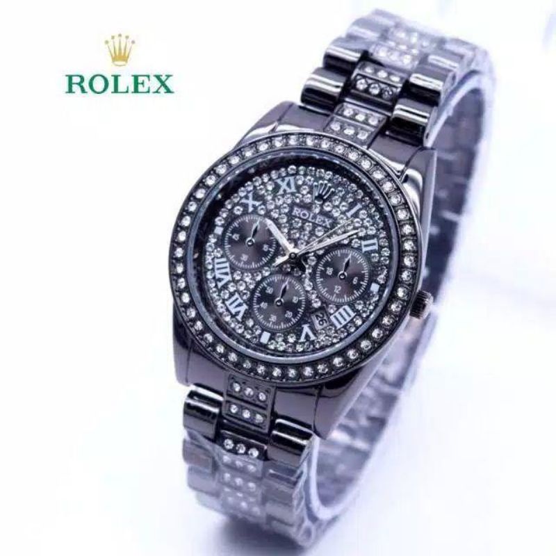 VK Jam Tangan Romawi Wanita R0lex Jam Tangan Chronograph Off Jam Tangan Rantai Stainliss Steel