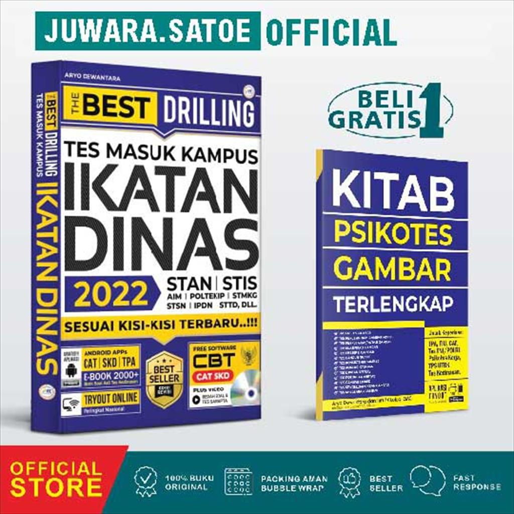 

BUKU IKATAN DINAS 2022 THE BEST DRILLING TES MASUK KAMPUS IKATAN DINAS 2022 BONUS BUKU PILIHANAN