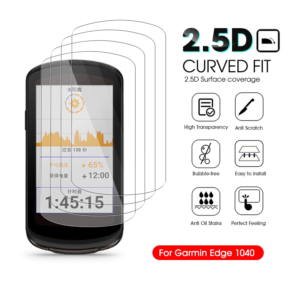 Pelindung Layar Tempered Glass Transparan Anti Gores / Shock Resistant / Noda Untuk Garmin Edge / 1 / 2 Pcs Garmin Edge 1040 Code Watch