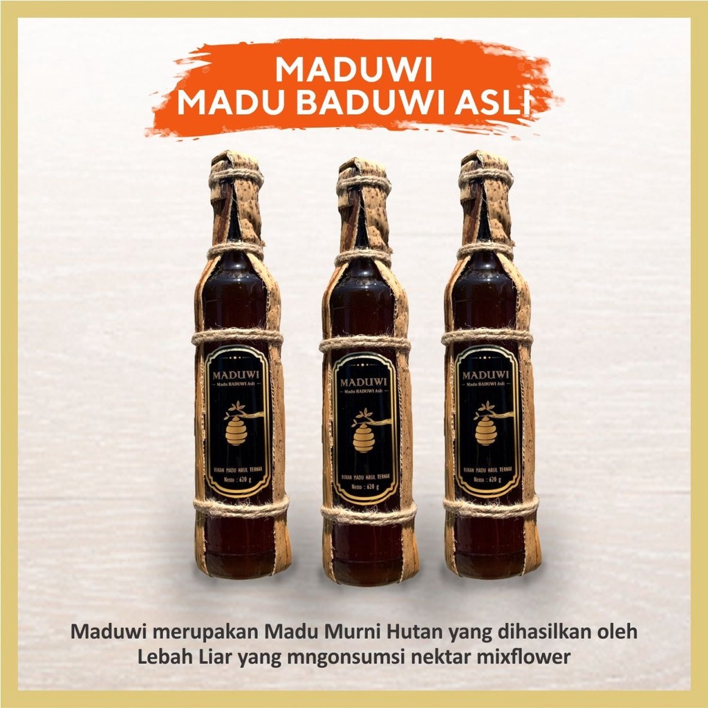 

MADUWI - Madu Baduwi Asli Wild Bee/ 100% Murni Bergaransi Madu Hutan Asli