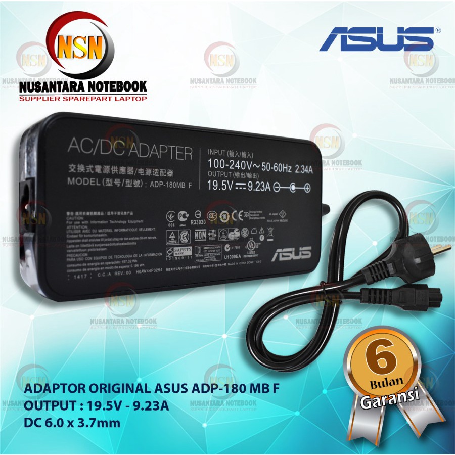 Adaptor Charger Original Asus 19V - 9.23A Plug In DC 5.5*2.5 mm