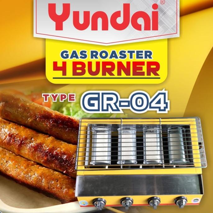 ((((()paling dicari] Kompor Gas Panggang Sosis BBQ Yundai Gas Roaster 2 dan 4 Tungku Burner