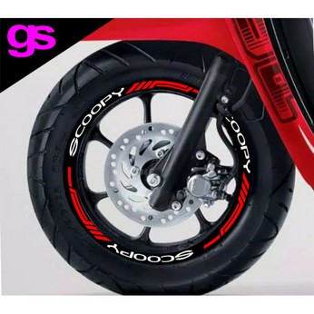 Cutting sticker pelek scoopy, stiker scoopy