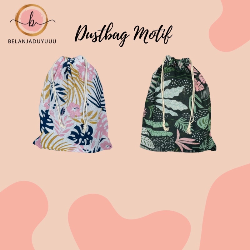 Dustbag Motif Monstera / Dustbag Serba Guna / Pouch Serba Guna