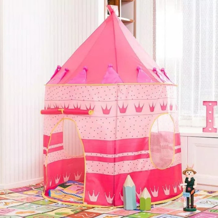 TENDA ANAK LAKI-LAKI CASTLE JUMBO CAMPING BENTUK ISTANA LUCU MAINAN UNTUK HADIAH / RUMAH RUMAHAN ANAK